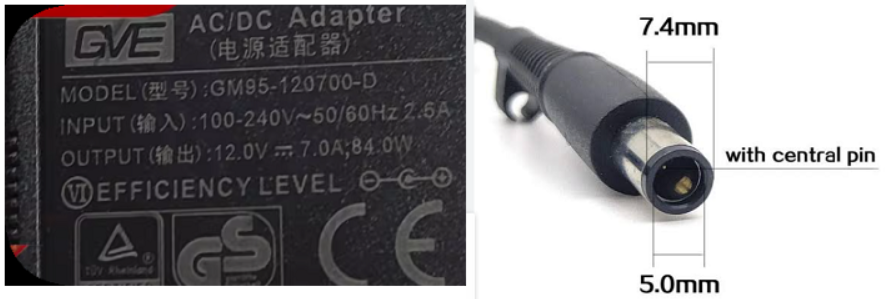 *Brand NEW*Original GVE 12V 7.0A 84W AC ADAPTER GM95-120700-D Power Supply
